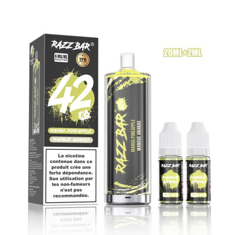 RazzBar Shisha 42K+ 6mg – Mango Pineapple