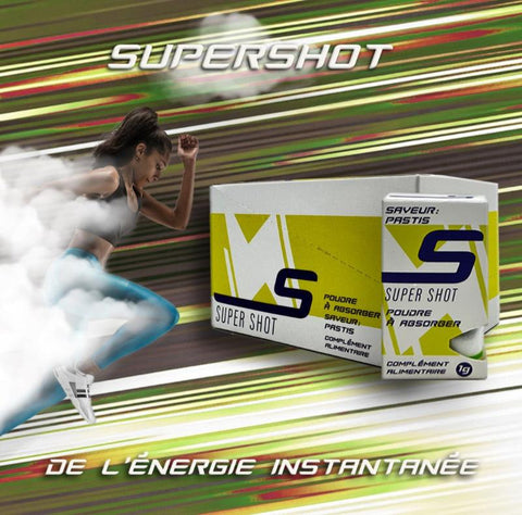 SUPER SHOT - Sniffy - Poudre énergisante par voie orale. Une solution pratique et gourmande pour un regain d'énergie instantané, disponible en 9 saveurs délicieuses chez CBDeer 