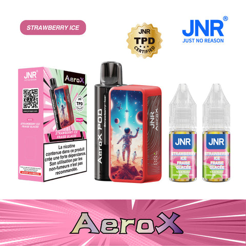Puff AEROX JNR Strawberry Ice 32000 bouffées saveur fraise givrée