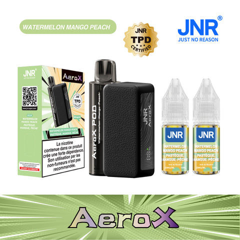 Puff AEROX JNR Watermelon Mango Peach 32000 bouffées saveur pastèque mangue pêche