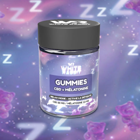 Gummies CBD + Mélatonine Relax Mode – White Rabbit