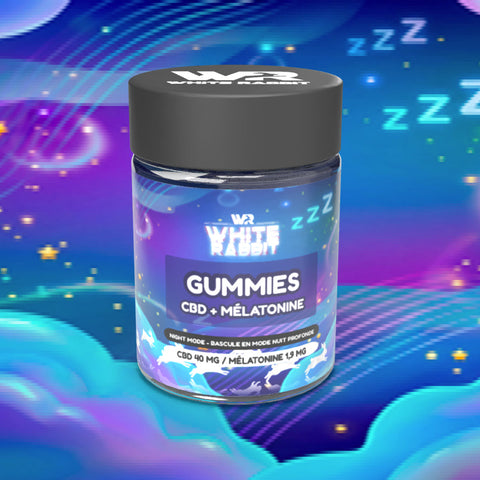 Gummies CBD + Mélatonine Night Mode – White Rabbit