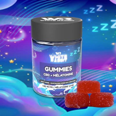 Gummies CBD + Mélatonine Night Mode – White Rabbit