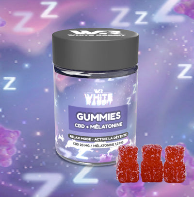 Gummies CBD + Mélatonine Relax Mode – White Rabbit