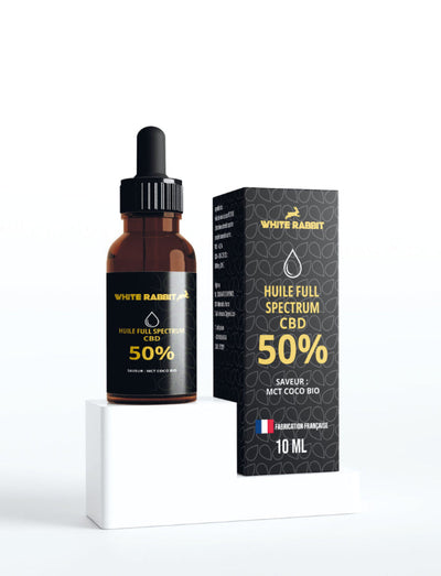 HUILE CBD CBG CBN FULL SPECTRUM 50 % – WHITE RABBIT