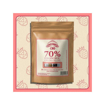 2 CARTOUCHES STICK CBD FRUITS ROUGES - 70% - GREENEO
