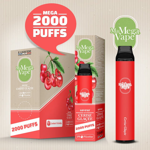 CERISE GLACÉE 2000 PUFFS - MA MEGA VAPE - Premium  from MA MEGA VAPE - Just $9.90! Shop now at CBDeer